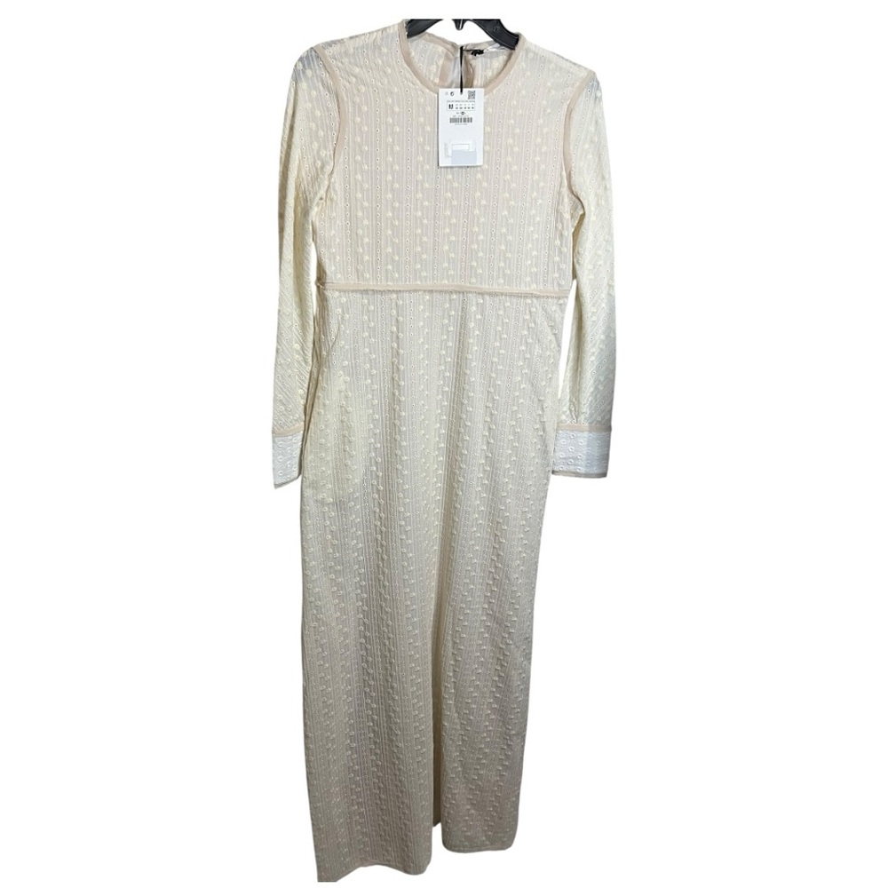 Zara Cream Long Sleeve Bohemian Dress